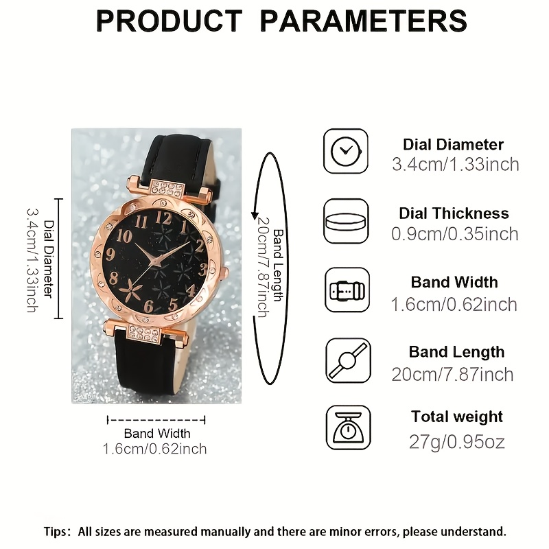 Casual Quartz Watch Set with Butterfly Jewelry Kit